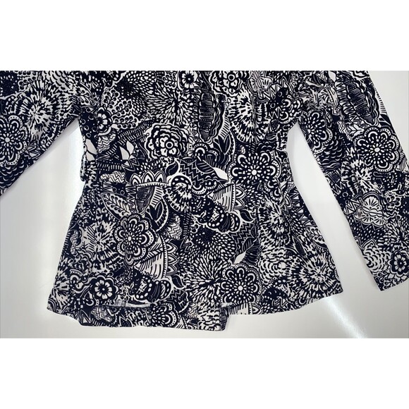 Briggs New York Womens black and white button up jacket with belt size 18w - Picture 11 of 11